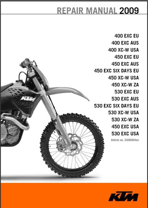 Product picture KTM-450-530-EXC-repair-manual-2009