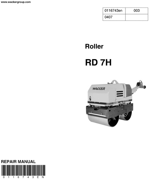 Product picture wacker neuson roller RDH7